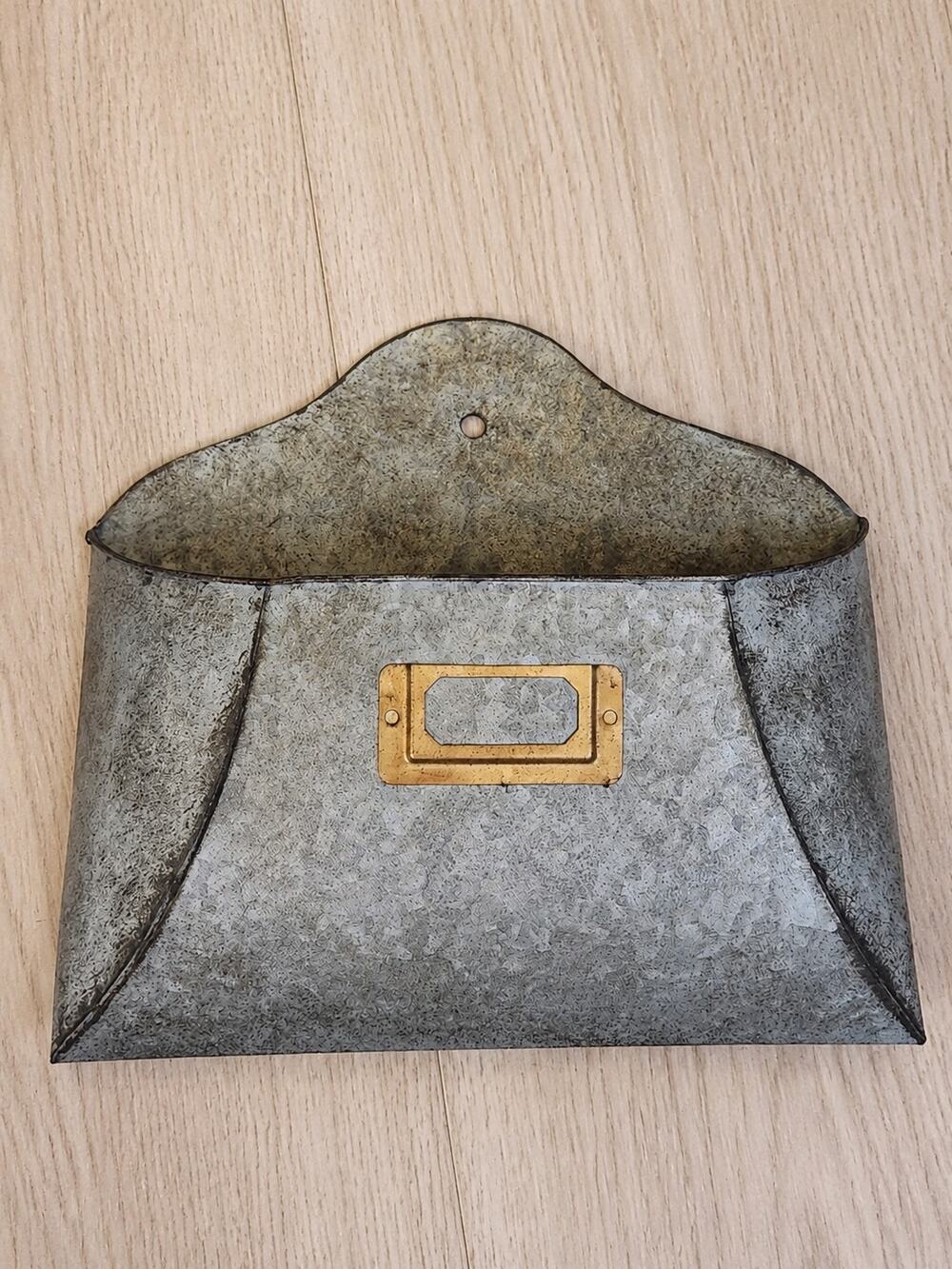 Decocrated Creative Co-Op Galvanized Metal Envelope Wall Mail Organizer